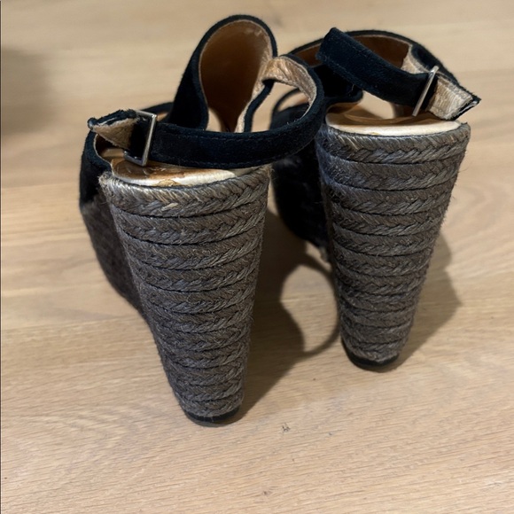 Cordani Black Suede Slingback Wedges - Picture 6 of 7